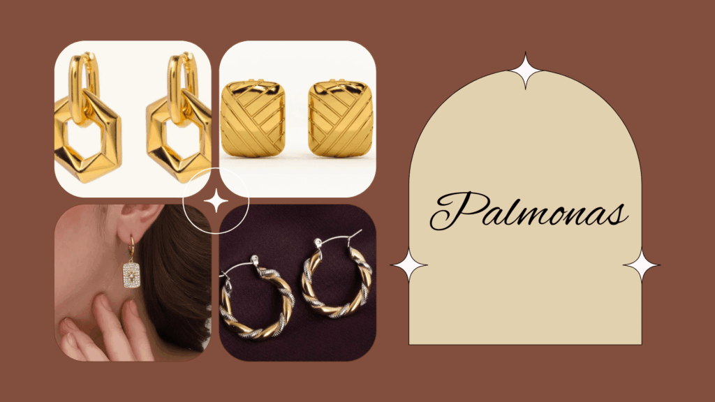gold statement earrings